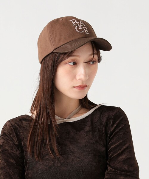 BEAMS HEART(ビームスハート)の「ヘリンボーン 刺繍 キャップ(キャップ・レディース・ブラック/グレー/ブラウン・ONE SIZE)」の7枚目の写真