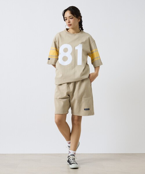 Barbarian（バーバリアン）の「【BARBARIAN / バーバリアン】Crewneck Short ナンバリング / クルーネックショート/ユニセックス（ナンバリング）（Tシャツ/カットソー・メンズ・ライトベージュ/オレンジ・XL/L/M/S）」の8枚目の写真