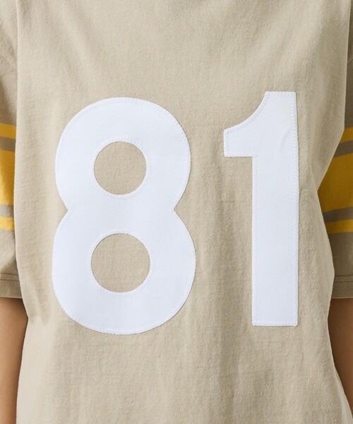 Barbarian（バーバリアン）の「【BARBARIAN / バーバリアン】Crewneck Short ナンバリング / クルーネックショート/ユニセックス（ナンバリング）（Tシャツ/カットソー・メンズ・ライトベージュ/オレンジ・XL/L/M/S）」の15枚目の写真