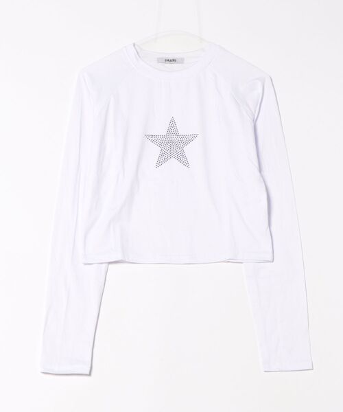 IMARI(イマリ)の「【 IMARI / イマリ 】 ワンポイント スター ラグラン ロンT(Tシャツ/カットソー・レディース・ブラック/ホワイト・FREE)」の11枚目の写真