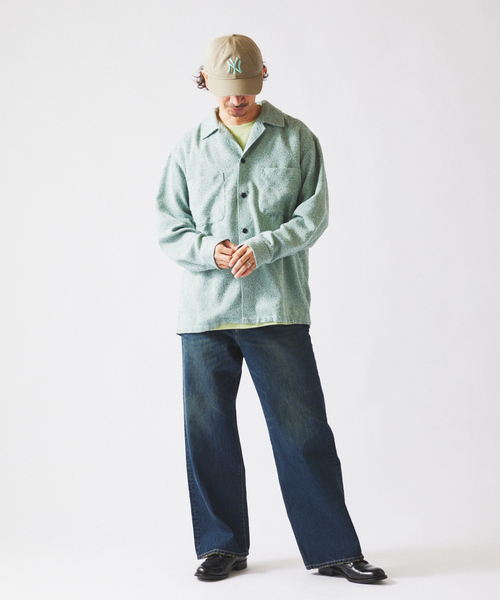 JOURNAL STANDARD relume（ジャーナルスタンダード　レリューム）の「スモーキーデニム 11oz ワイドパンツ（デニムパンツ・メンズ・クリアブルー/ブラック系その他/コバルトブルー・MEDIUM/LARGE）」の6枚目の写真