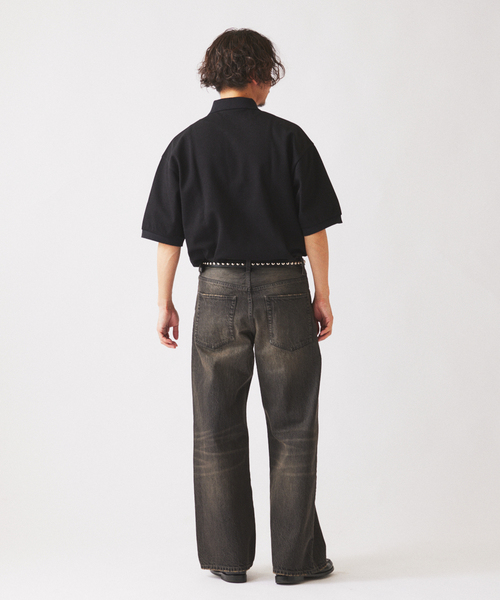 JOURNAL STANDARD relume（ジャーナルスタンダード　レリューム）の「スモーキーデニム 11oz ワイドパンツ（デニムパンツ・メンズ・クリアブルー/ブラック系その他/コバルトブルー・MEDIUM/LARGE）」の9枚目の写真