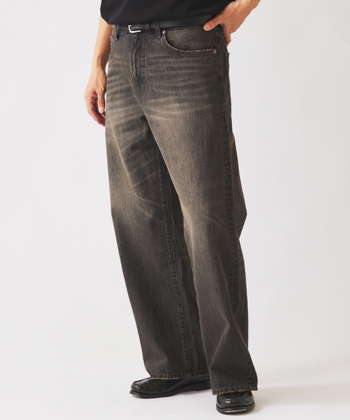 JOURNAL STANDARD relume（ジャーナルスタンダード　レリューム）の「スモーキーデニム 11oz ワイドパンツ（デニムパンツ・メンズ・クリアブルー/ブラック系その他/コバルトブルー・MEDIUM/LARGE）」の12枚目の写真