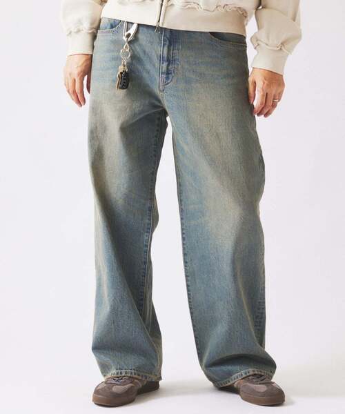 JOURNAL STANDARD relume(ジャーナルスタンダード レリューム)の「スモーキーデニム 11oz ワイドパンツ(デニムパンツ・メンズ・クリアブルー/ブラック系その他/コバルトブルー・MEDIUM/LARGE)」の7枚目の写真