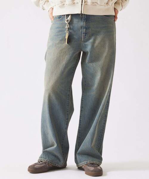 JOURNAL STANDARD relume(ジャーナルスタンダード レリューム)の「スモーキーデニム 11oz ワイドパンツ(デニムパンツ・メンズ・クリアブルー/ブラック系その他/コバルトブルー・MEDIUM/LARGE)」の8枚目の写真