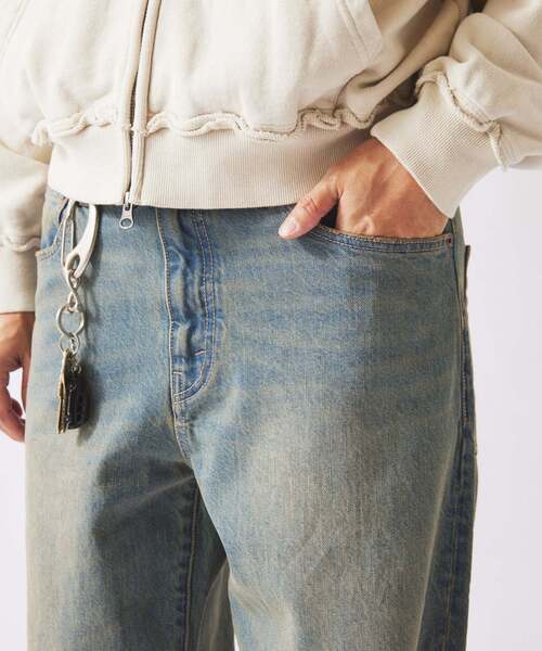 JOURNAL STANDARD relume(ジャーナルスタンダード レリューム)の「スモーキーデニム 11oz ワイドパンツ(デニムパンツ・メンズ・クリアブルー/ブラック系その他/コバルトブルー・MEDIUM/LARGE)」の11枚目の写真