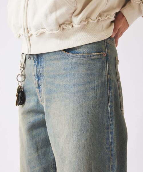 JOURNAL STANDARD relume(ジャーナルスタンダード レリューム)の「スモーキーデニム 11oz ワイドパンツ(デニムパンツ・メンズ・クリアブルー/ブラック系その他/コバルトブルー・MEDIUM/LARGE)」の12枚目の写真