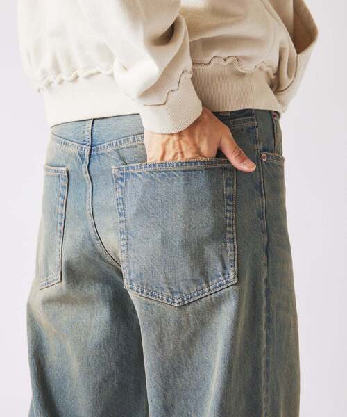 JOURNAL STANDARD relume(ジャーナルスタンダード レリューム)の「スモーキーデニム 11oz ワイドパンツ(デニムパンツ・メンズ・クリアブルー/ブラック系その他/コバルトブルー・MEDIUM/LARGE)」の13枚目の写真