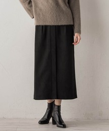 スエードフロント切替えナロースカート≪手洗い可能≫