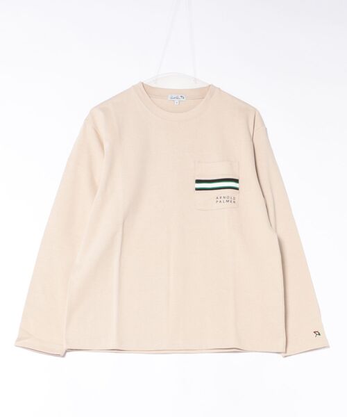 Arnold Palmer（アーノルドパーマー）の「パネルリブ ポケット シェア ロングTシャツ（Tシャツ/カットソー・レディース・ブラック/ホワイト/ライトベージュ・LL/L/M/S/XS）」の22枚目の写真