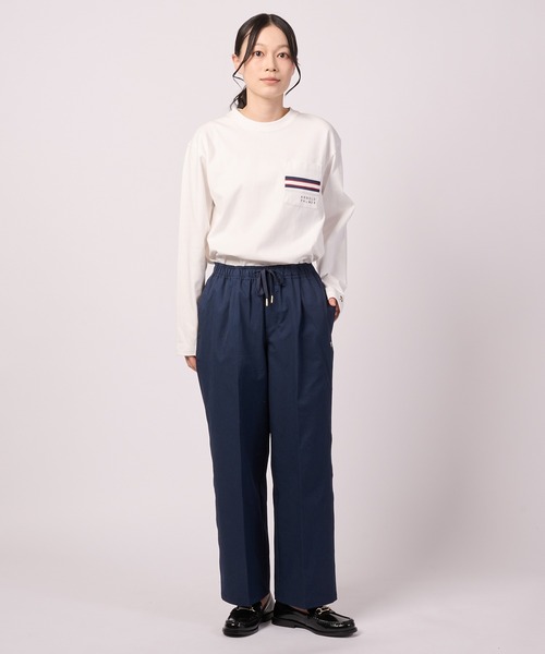 Arnold Palmer（アーノルドパーマー）の「パネルリブ ポケット シェア ロングTシャツ（Tシャツ/カットソー・レディース・ブラック/ホワイト/ライトベージュ・LL/L/M/S/XS）」の5枚目の写真
