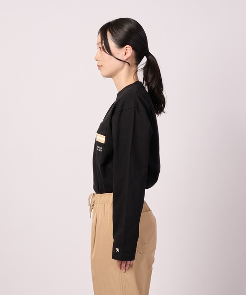 Arnold Palmer（アーノルドパーマー）の「パネルリブ ポケット シェア ロングTシャツ（Tシャツ/カットソー・レディース・ブラック/ホワイト/ライトベージュ・LL/L/M/S/XS）」の17枚目の写真