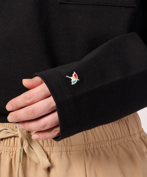 Arnold Palmer（アーノルドパーマー）の「パネルリブ ポケット シェア ロングTシャツ（Tシャツ/カットソー・レディース・ブラック/ホワイト/ライトベージュ・LL/L/M/S/XS）」の21枚目の写真