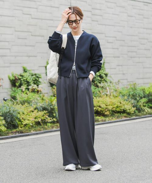 仁村紗和さん着用』『UR TECH』完声タックギャザーワイドパンツ
