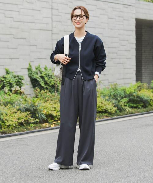 仁村紗和さん着用』『UR TECH』完声タックギャザーワイドパンツ