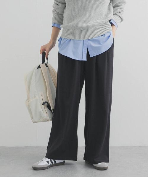 URBAN RESEARCH DOORS(アーバンリサーチドアーズ)の「『仁村紗和さん着用』『UR TECH』完声タックギャザーワイドパンツ(その他パンツ・レディース・ブラック/グレー系その他/チャコールグレー・LARGE/MEDIUM/SMALL)」の20枚目の写真