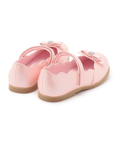 mezzo piano(メゾピアノ)の「スカラップリボン バレエシューズ(バレエシューズ・キッズ・ブラック/ライトピンク/ホワイト・21cm/19cm/20cm/18cm/17cm)」の4枚目の写真
