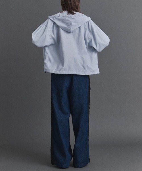 Confirm(コンファーム)の「Lace Line Pants / レースライン ワイド デニムパンツ メンズ レディース ユニセックス(デニムパンツ・メンズ・ブラック/ネイビー・S/M/L)」の15枚目の写真