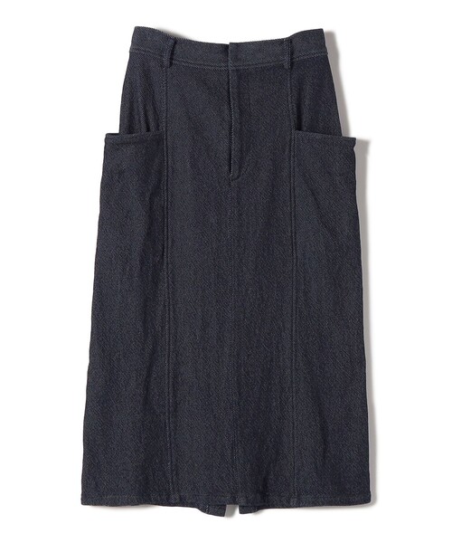 SHIPS（シップス）の「〈手洗い可能〉ルーズ デニム サイド ポケット スカート（デニムスカート・レディース・ネイビー/ホワイト・ONE SIZE）」の21枚目の写真
