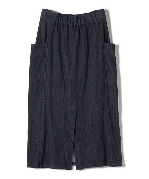 SHIPS（シップス）の「〈手洗い可能〉ルーズ デニム サイド ポケット スカート（デニムスカート・レディース・ネイビー/ホワイト・ONE SIZE）」の22枚目の写真