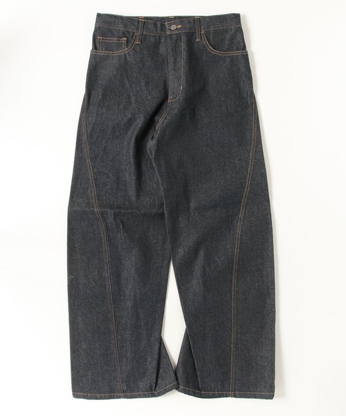 A'gem(エージェム)の「A'GEM/9 × .kom 『A'gem/エージェム』Super Wide Denim Pants/スーパーワイドデニムパンツ(デニムパンツ・メンズ・インディゴブルー・M)」の2枚目の写真