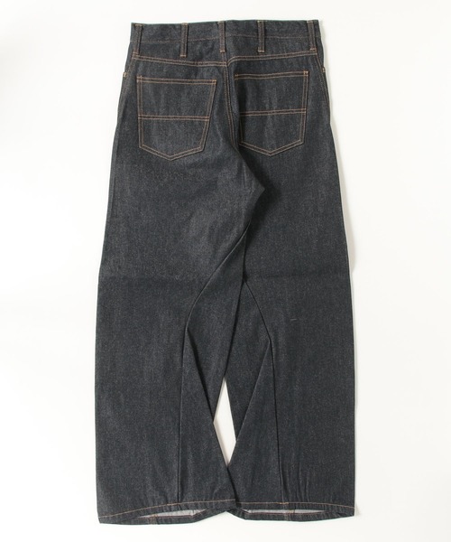 A'gem(エージェム)の「A'GEM/9 × .kom 『A'gem/エージェム』Super Wide Denim Pants/スーパーワイドデニムパンツ(デニムパンツ・メンズ・インディゴブルー・M)」の3枚目の写真