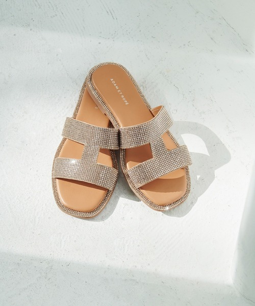 ADAM ET ROPE'（アダムエロペ）の「Iストラップラインストーンサンダル（サンダル・レディース・ブラック/ベージュ/ブラウン/シルバー・36/37/38/39）」の18枚目の写真