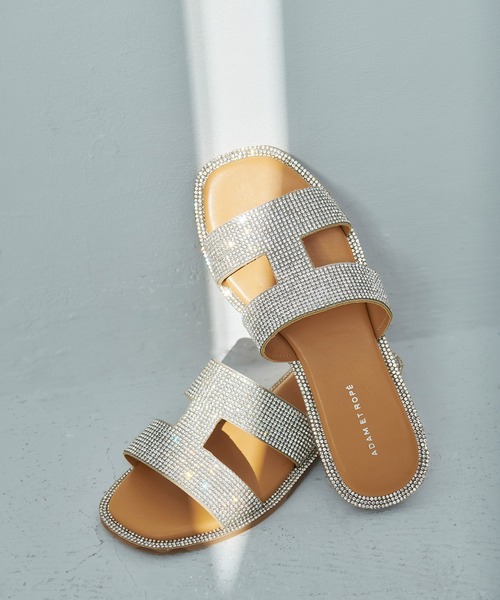 ADAM ET ROPE'（アダムエロペ）の「Iストラップラインストーンサンダル（サンダル・レディース・ブラック/ベージュ/ブラウン/シルバー・36/37/38/39）」の19枚目の写真