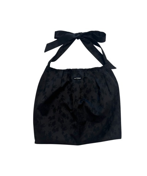 HONEY MI HONEY（ハニーミーハニー）の「rose satin ribbon tote bag（トートバッグ・レディース・ブラック/アイボリー/ピンク・FREE）」の10枚目の写真