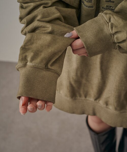 mline（エムライン）の「[mline]ペーパー レイヤーワンピース（パーカー・レディース・ベージュ/カーキ/ブラック・FREE）」の17枚目の写真