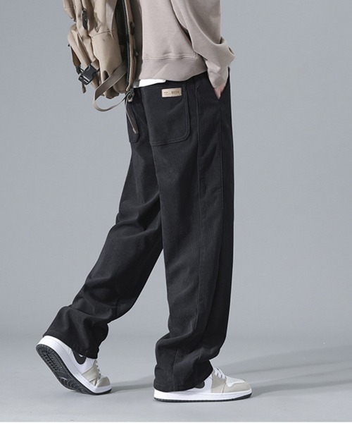 KELVIN(ケルヴァン)の「Corduroy Easy Wide Pants コーデュロイ イージーワイドパンツ(その他パンツ・メンズ・ブラック/グレー・MEDIUM/LARGE)」の1枚目の写真