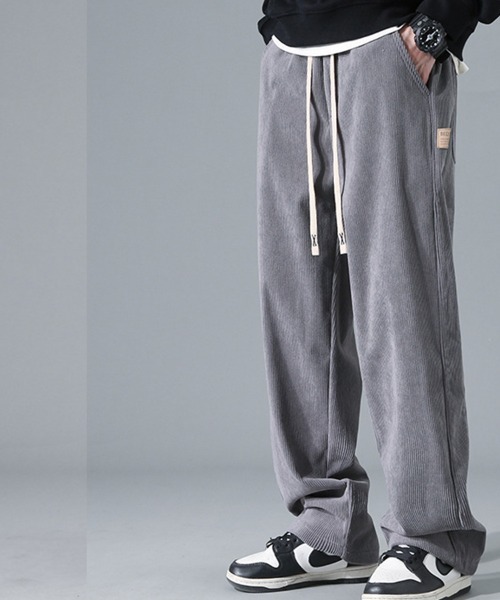 KELVIN(ケルヴァン)の「Corduroy Easy Wide Pants コーデュロイ イージーワイドパンツ(その他パンツ・メンズ・ブラック/グレー・MEDIUM/LARGE)」の3枚目の写真