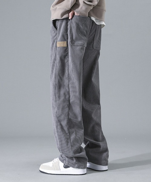 KELVIN(ケルヴァン)の「Corduroy Easy Wide Pants コーデュロイ イージーワイドパンツ(その他パンツ・メンズ・ブラック/グレー・MEDIUM/LARGE)」の4枚目の写真