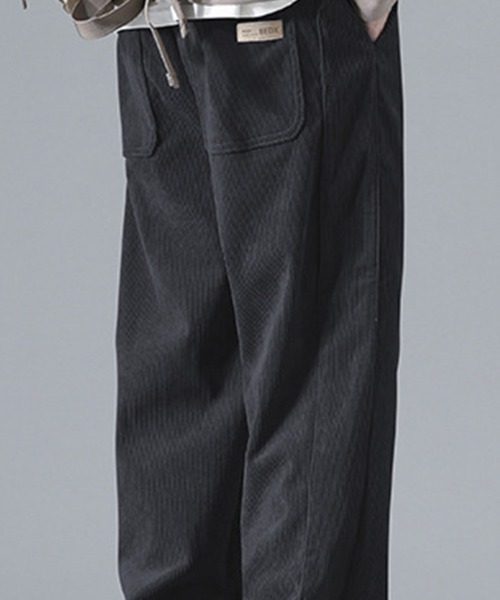 KELVIN(ケルヴァン)の「Corduroy Easy Wide Pants コーデュロイ イージーワイドパンツ(その他パンツ・メンズ・ブラック/グレー・MEDIUM/LARGE)」の5枚目の写真