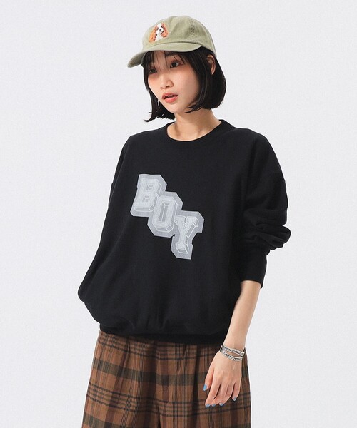 Champion(チャンピオン)の「【別注】Champion / ボーイ リバースウィーブ(R) クルー(Tシャツ/カットソー・レディース・ホワイト系その他/グレー/ブラック・SMALL/X-SMALL)」の18枚目の写真