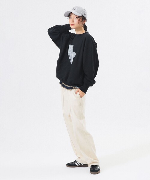 Champion(チャンピオン)の「【別注】Champion / ボーイ リバースウィーブ(R) クルー(Tシャツ/カットソー・レディース・ホワイト系その他/グレー/ブラック・SMALL/X-SMALL)」の17枚目の写真
