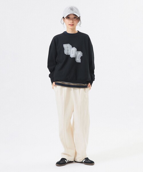 Champion(チャンピオン)の「【別注】Champion / ボーイ リバースウィーブ(R) クルー(Tシャツ/カットソー・レディース・ホワイト系その他/グレー/ブラック・SMALL/X-SMALL)」の15枚目の写真