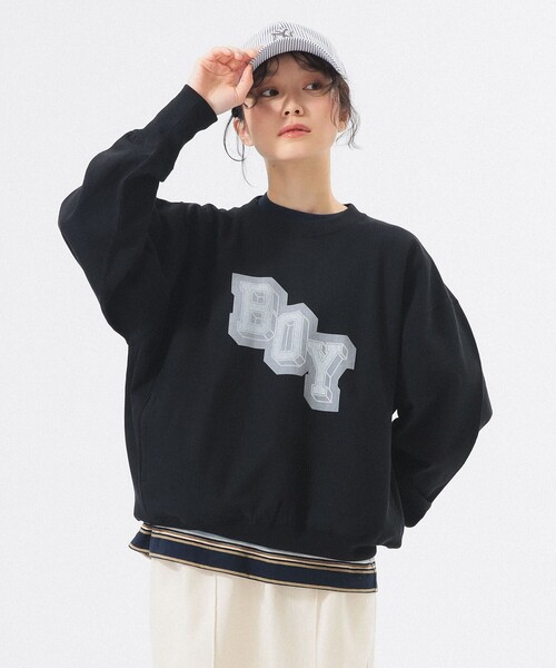 Champion(チャンピオン)の「【別注】Champion / ボーイ リバースウィーブ(R) クルー(Tシャツ/カットソー・レディース・ホワイト系その他/グレー/ブラック・SMALL/X-SMALL)」の13枚目の写真
