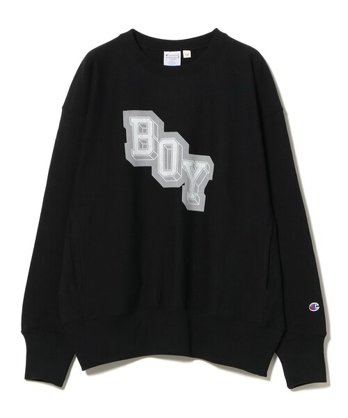Champion(チャンピオン)の「【別注】Champion / ボーイ リバースウィーブ(R) クルー(Tシャツ/カットソー・レディース・ホワイト系その他/グレー/ブラック・SMALL/X-SMALL)」の6枚目の写真