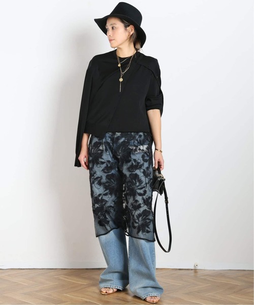 AP STUDIO（エーピーストゥディオ）の「レース2wayキャミソールドレス（ワンピース・レディース・キャメル/ブラック・FREE）」の15枚目の写真