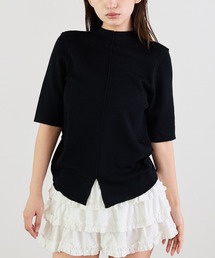 フロントスリットモックネックプルオーバーニット 冬服