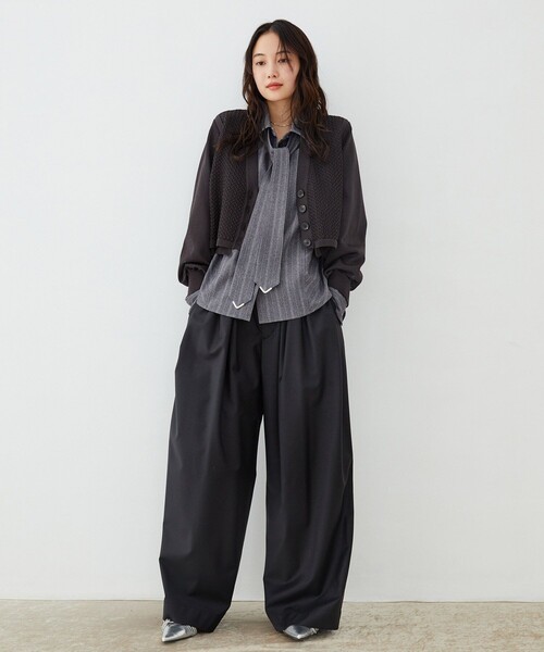 UNITED TOKYO(ユナイテッドトウキョウ)の「【新作】レースパターンカーディガン|軽羽織/春服(カーディガン/ボレロ・レディース・ブラウン/サックスブルー・FREE)」の11枚目の写真