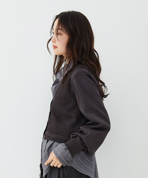 UNITED TOKYO(ユナイテッドトウキョウ)の「【新作】レースパターンカーディガン|軽羽織/春服(カーディガン/ボレロ・レディース・ブラウン/サックスブルー・FREE)」の15枚目の写真