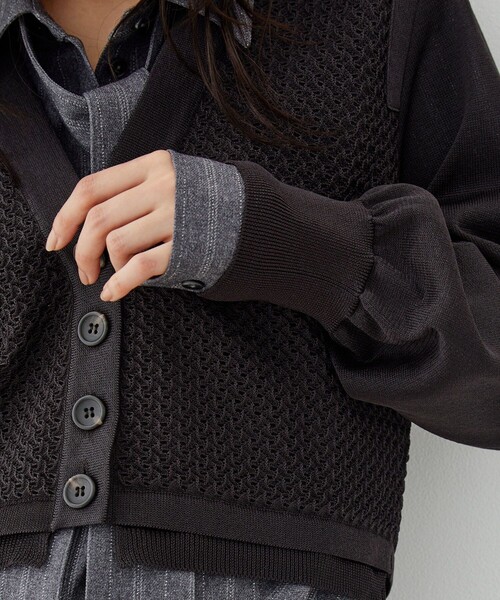 UNITED TOKYO(ユナイテッドトウキョウ)の「【新作】レースパターンカーディガン|軽羽織/春服(カーディガン/ボレロ・レディース・ブラウン/サックスブルー・FREE)」の17枚目の写真