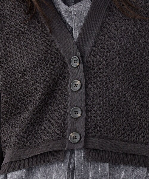 UNITED TOKYO(ユナイテッドトウキョウ)の「【新作】レースパターンカーディガン|軽羽織/春服(カーディガン/ボレロ・レディース・ブラウン/サックスブルー・FREE)」の18枚目の写真