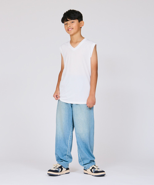 HANES(ヘインズ)の「【Hanes/ヘインズ】キッズ 【2枚組】Hanes MOVES スクエアメッシュ スリーブレスTシャツ(Tシャツ/カットソー・キッズ・ホワイト/ブラック・130/140/150/160)」の16枚目の写真