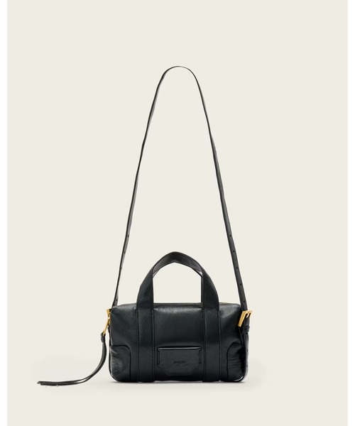 ALLSAINTS(オールセインツ)の「ARES GRAIN COMPACT CROSSBODY BAG | ARES GRAIN コンパクト クロスボディ バッグ(ショルダーバッグ・レディース・ブラック・ONE SIZE)」の1枚目の写真