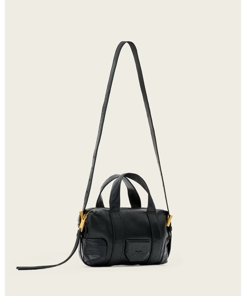 ALLSAINTS(オールセインツ)の「ARES GRAIN COMPACT CROSSBODY BAG | ARES GRAIN コンパクト クロスボディ バッグ(ショルダーバッグ・レディース・ブラック・ONE SIZE)」の3枚目の写真