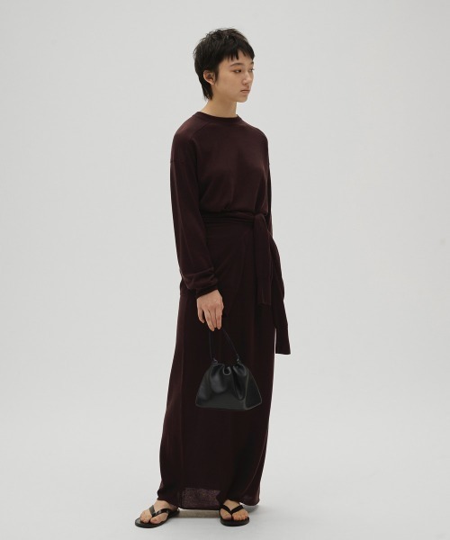 TODAYFUL（トゥデイフル）の「Tencelwool Knit Dress（ワンピース・レディース・ブラック/チョコ・38inch/36inch）」の2枚目の写真