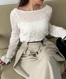 CAPRICIEUX LE'MAGE | リンクルボートネックニット(ニット/セーター)